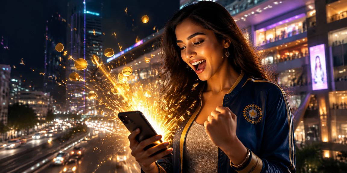 IPL themed promotions with festive light decorations in India